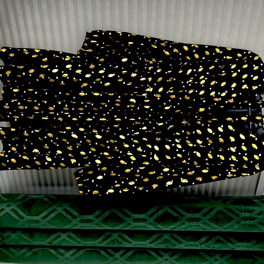 Black and gold dress